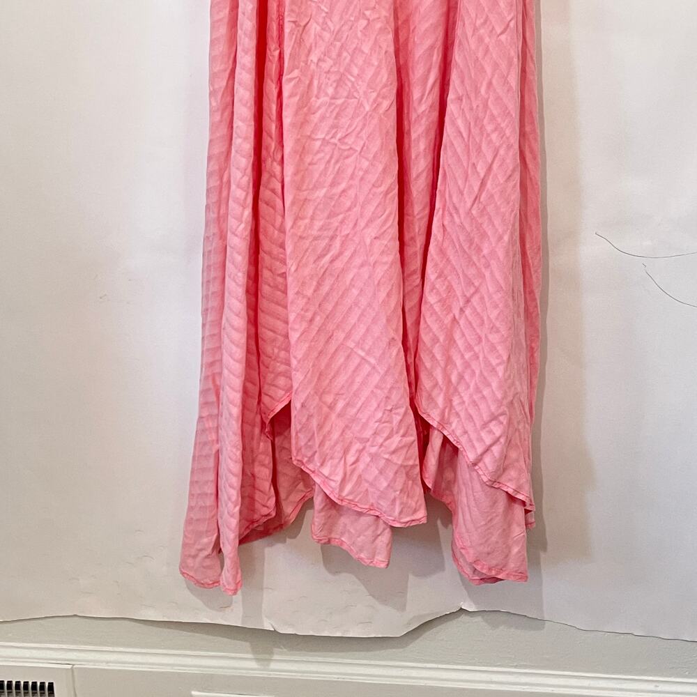 Free People Surfs Up Maxi Dress Womens Large Flamingo Pink Halter Open Back NWT - Picture 9 of 16